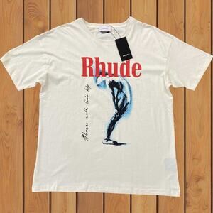 Rhude Men's Short Sleeve Cream